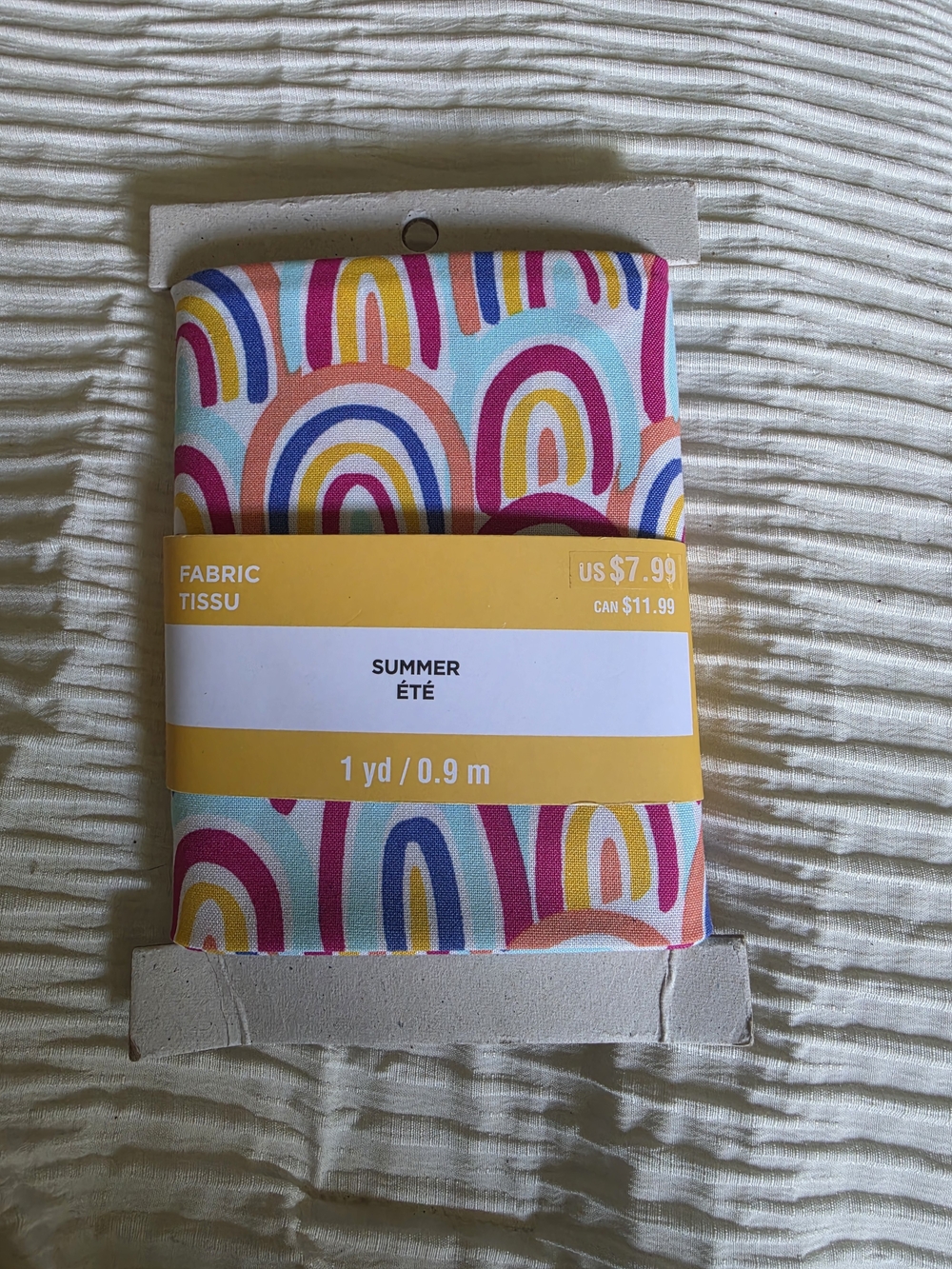 Summer Rainbow Fabric Yard - Multicolor Arches